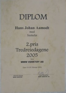 2. pris Tredreiedagene 2005